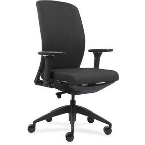 Lorell High-back Chair, 6-Way Adj Arms, 26-1/2"x25"x47", Black (LLR83105) View Product Image
