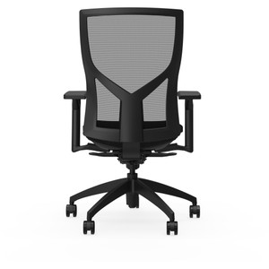 Lorell High-Back Mesh Chairs With Fabric Seat (LLR83109) View Product Image