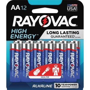 Rayovac High Energy Alkaline AA Batteries (RAY81512K) View Product Image