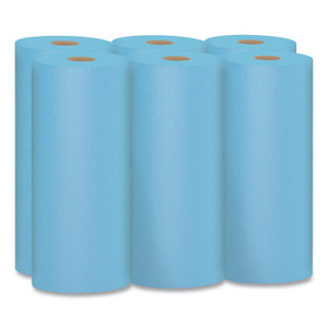 Scott Shop Towels, 1-Ply, 10.4 x 11, Blue, 55/Roll, 6 Rolls/Pack (KIM75180) View Product Image