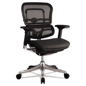 Eurotech Ergohuman Elite Mid-Back Mesh Chair, Supports Up to 250 lb, 18.11" to 21.65" Seat Height, Black (EUTME5ERGLTN15) View Product Image