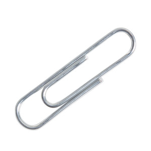 U Brands Paper Clips, Medium, Vinyl-Coated, Silver, 200 Clips/Box, 5 Boxes/Pack (UBR3684U0624) View Product Image