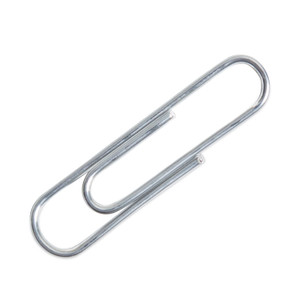 U Brands Paper Clips, Medium, Vinyl-Coated, Silver, 200 Clips/Box, 5 Boxes/Pack View Product Image