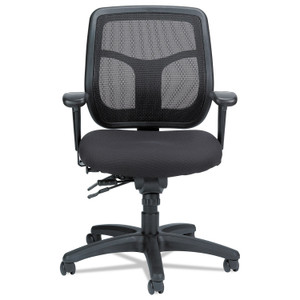 Eurotech Apollo Multi-Function Mesh Task Chair, Supports Up to 250 lb, 18.9" to 22.4" Seat Height, Silver Seat/Back, Black Base (EUTMFT945SL) View Product Image