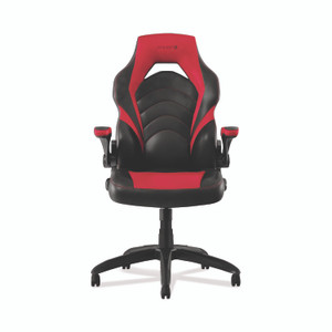 Emerge Vortex Bonded Leather Gaming Chair, Supports Up to 301 lbs, 17.9" to 21.6" Seat Height, Red/Black Back, Black Base View Product Image