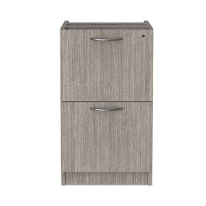 Alera Valencia Series Full Pedestal File, Left or Right, 2 Legal/Letter-Size File Drawers, Gray, 15.63" x 20.5" x 28.5" (ALEVA542822GY) View Product Image