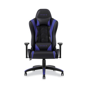Emerge Vartan Bonded Leather Gaming Chair, Supports Up to 275 lbs, Blue/Black Seat, Blue/Black Back, Black Base View Product Image