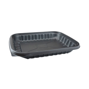 Pactiv Evergreen EarthChoice Entree2Go Takeout Container, 48 oz, 11.75 x 8.75 x 1.61, Black, Plastic, 200/Carton View Product Image