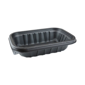 Pactiv Evergreen EarthChoice Entree2Go Takeout Container, 24 oz, 8.66 x 5.75 x 1.97, Black, Plastic, 300/Carton View Product Image