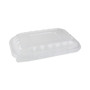 Pactiv Evergreen EarthChoice Entree2Go Takeout Container Vented Lid, 8.67 x 5.75 x 0.98, Clear, Plastic, 300/Carton View Product Image
