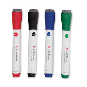 U Brands U-Defense Antimicrobial Dry-Erase Markers, Medium Bullet Tip, Assorted Colors, 24/Pack (UBR3285U0012) View Product Image