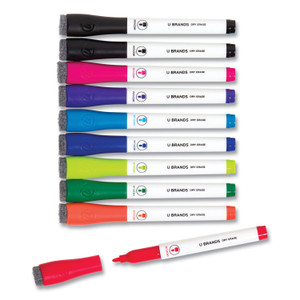 U Brands Medium Point Dry Erase Markers, Medium Chisel Tip, Assorted Colors, 10/Pack (UBR504U0624) View Product Image