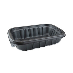 Pactiv Evergreen EarthChoice Entree2Go Takeout Container, 32 oz, 8.66 x 5.75 x 2.72, Black, Plastic, 300/Carton View Product Image