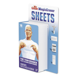 Mr. Clean Magic Eraser Sheets, 3.5 x 5.8, 0.03" Thick, White, 16/Pack View Product Image