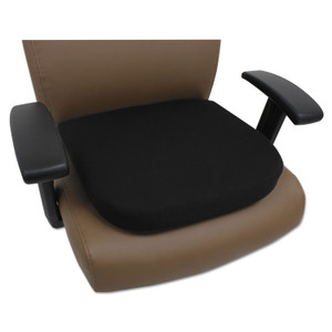 Alera Cooling Gel Memory Foam Seat Cushion, Fabric Cover with Non-Slip Under-Cushion Surface, 16.5 x 15.75 x 2.75, Black (ALECGC511) View Product Image