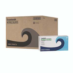 Boardwalk Disposable Powder-Free Nitrile Gloves, Medium, Blue, 5 mil, 1,000/Carton View Product Image