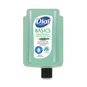 Dial Professional Basics MP Free Liquid Hand Soap Refill for Versa Dispenser, Unscented, 15 oz Refill Bottle, 6/Carton (DIA33827) View Product Image