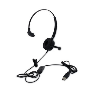 Spracht HS-WD-USB-1 Monaural Over The Head Headset, Black View Product Image