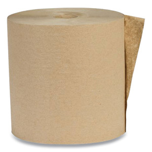 Eco Green Recycled Hardwound Paper Towels, 1-Ply, 7.87" x 700 ft, Kraft, 12 Rolls/Carton (APAEK7016) View Product Image