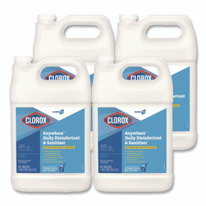 Clorox Anywhere Daily Disinfectant and Sanitizer, 128 oz Bottle, 4/Carton View Product Image