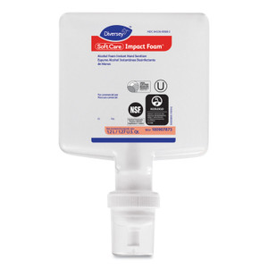 Diversey Soft Care Impact Foam Hand Sanitizer for IntelliCare Dispensers, 1,200 mL Cartridge, Alcohol Scent, 6/Carton View Product Image