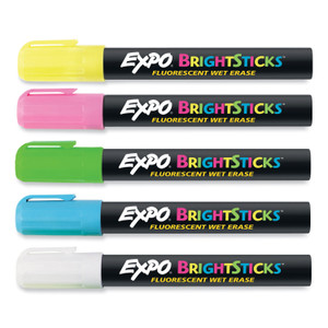 EXPO Bright Sticks, Medium Bullet Tip, Assorted Colors, 5/Set (SAN14075) View Product Image