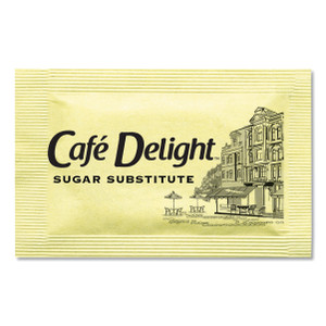 Caf Delight Yellow Sweetener Packets, 0.08 g Packet, 2000 Packets/Box (OFX45304) Product Image 