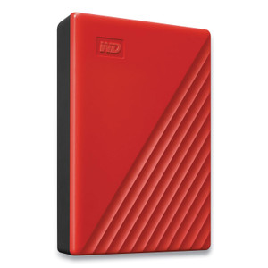 WD MY PASSPORT External Hard Drive, 4 TB, USB 3.2, Red (WDCBPKJ0040BRD) View Product Image