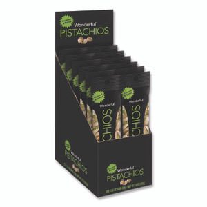 Paramount Farms Wonderful Pistachios, Roasted and Salted, 1.25 oz Tube, 12/Box View Product Image
