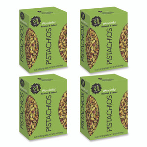 Paramount Farms Wonderful No Shells Pistachios, Roasted and Salted, 0.75 oz Bag, 9 Bags/Box, 4 Boxes/Carton View Product Image