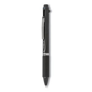 Pentel EnerGel 3 Multi-Color Gel Pen, Retractable, Fine 0.5 mm, Black/Blue/Red Ink, Gray Barrel (PENBLC35N) View Product Image
