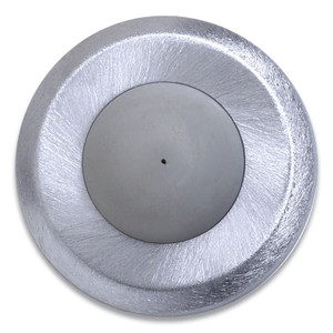 Tell Convex Wall Bumper, 2.5" x 0.75" x 2.5", Satin Chrome/Gray View Product Image