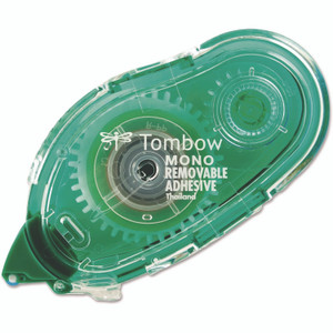 Tombow Mono Removable Adhesive Roller, 0.33" x 472", Clear View Product Image