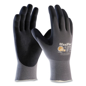 MaxiFlex Ultimate Seamless Knit Nylon Gloves, Nitrile Coated MicroFoam Grip on Palm and Fingers, Small, Gray, 12 Pairs (PID34874S) View Product Image