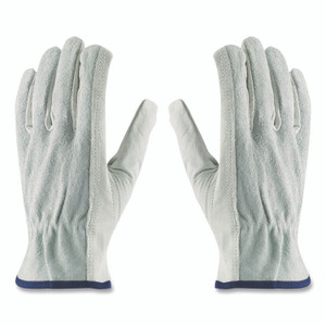 PIP Top-Grain Leather Drivers Gloves with Shoulder-Split Cowhide Leather Back, Small, Gray View Product Image