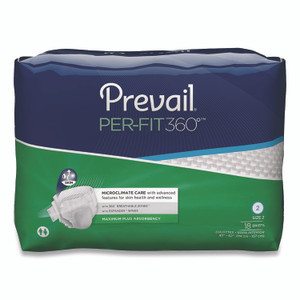 Prevail Per-Fit360 Degree Briefs, Maximum Plus Absorbency, Size 2, 45" to 62" Waist, 72/Carton View Product Image