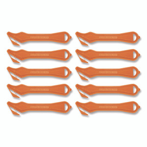 Klever Kutter Excel Plus Safety Cutter, 7" Plastic Handle, Orange, 10/Box View Product Image