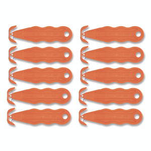 Klever Kutter Kurve Blade Plus Safety Cutter, 5.75" Plastic Handle, Orange, 10/Box View Product Image