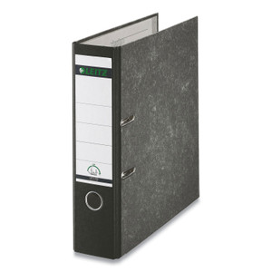 Leitz European A4 Lever-Arch Two-Ring Binder, 3" Capacity, 11.7 x 8.27, Black Marble (LTZR80BK) View Product Image