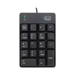 Adesso Spill-Resistant 18-Key Numeric Keypad, Black View Product Image