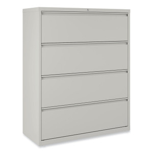 Lateral File, 4 Legal/Letter-Size File Drawers, Light Gray, 42" x 18.63" x 52.5" (ALEHLF4254LG) View Product Image