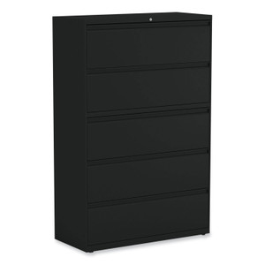 Alera Lateral File, 5 Legal/Letter/A4/A5-Size File Drawers, Black, 42" x 18.63" x 67.63" View Product Image