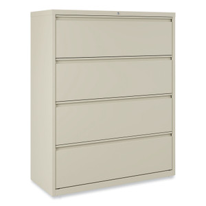 Lateral File, 4 Legal/Letter-Size File Drawers, Putty, 42" x 18.63" x 52.5" (ALEHLF4254PY) View Product Image