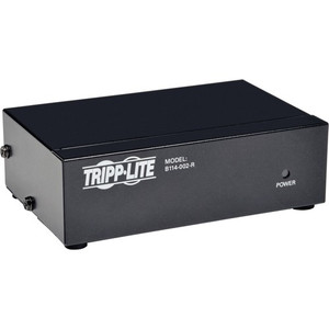 Tripp Lite VGA Video 2-Port Splitter, HD15, Black (TRPB114002R) View Product Image