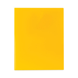 Two-Pocket Heavyweight Poly Portfolio Folder, 11 x 8.5, Yellow, 25/Box (CLI33956BX) View Product Image