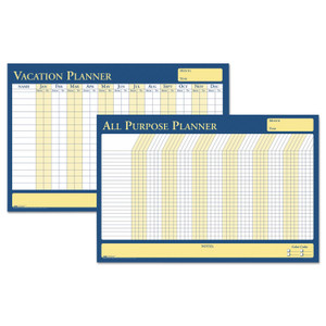 House of Doolittle 100% Recycled All-Purpose/Vacation Planner, 36 x 24, White/Blue/Yellow Surface (HOD639) View Product Image