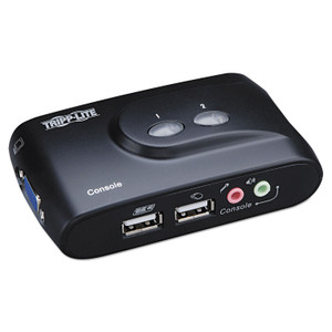 Tripp Lite by Eaton Compact USB KVM Switch with Audio and Cable, 2 Ports View Product Image