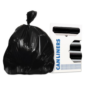 AccuFit Linear Low Density Can Liners with AccuFit Sizing, 32 gal, 1.3 mil, 33" x 44", Black, 20 Bags/Roll, 5 Rolls/Carton View Product Image