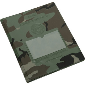 SKILCRAFT Folder,f/Equipment Record,8"x10",4-Color Green Camo (NSN0650166) View Product Image