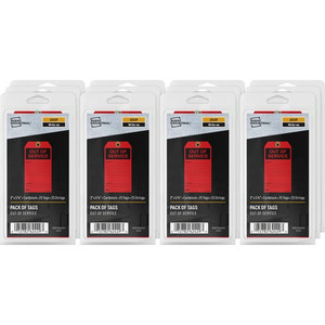 Avery Preprinted OUT OF SERVICE Red Service Tags - 5.75" Length x 3" Width - Card Stock - Red Product Image 